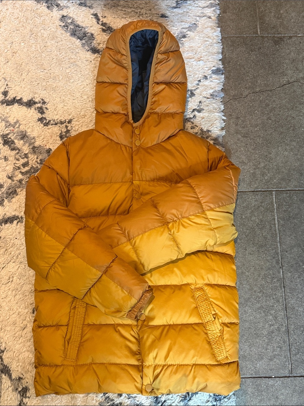 ZARA BOYS collection ~ Kids ~ Hooded Puffer Jacket ~ Mustard ~ 13/14 - Picture 14 of 16